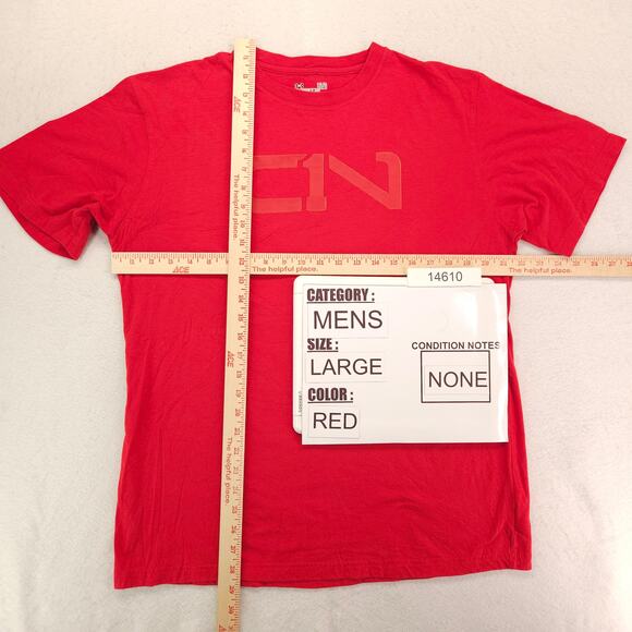 Under Armour Casual Crew Neck Short Sleeve Graphic T Shirt Mens Size L Red - Picture 5 of 9